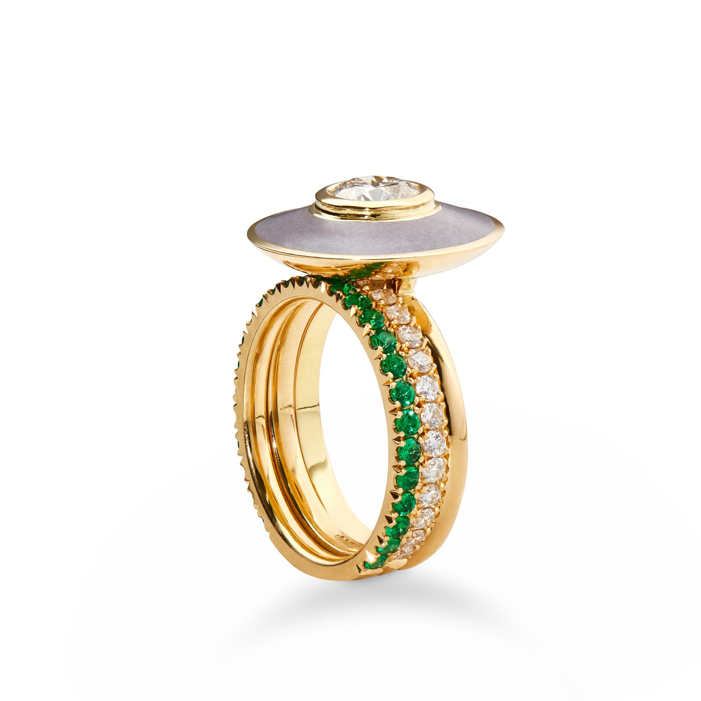 Emerald Wedding Band