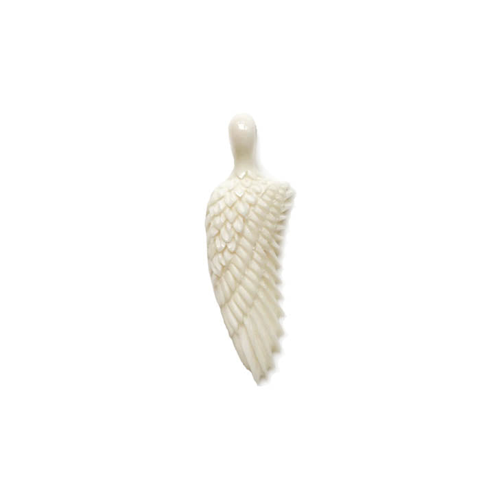 Large Hand Carved Recycled Bone Wing for Jodie Stone