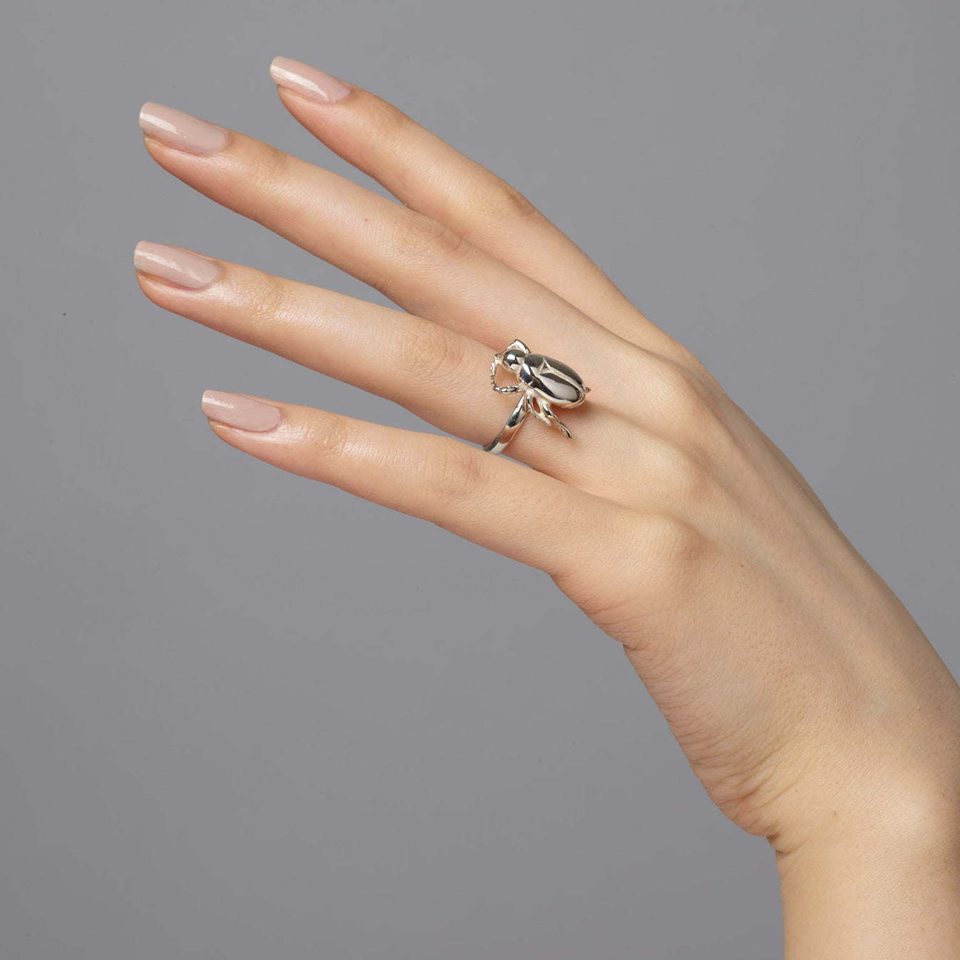 Silver Scarab Ring