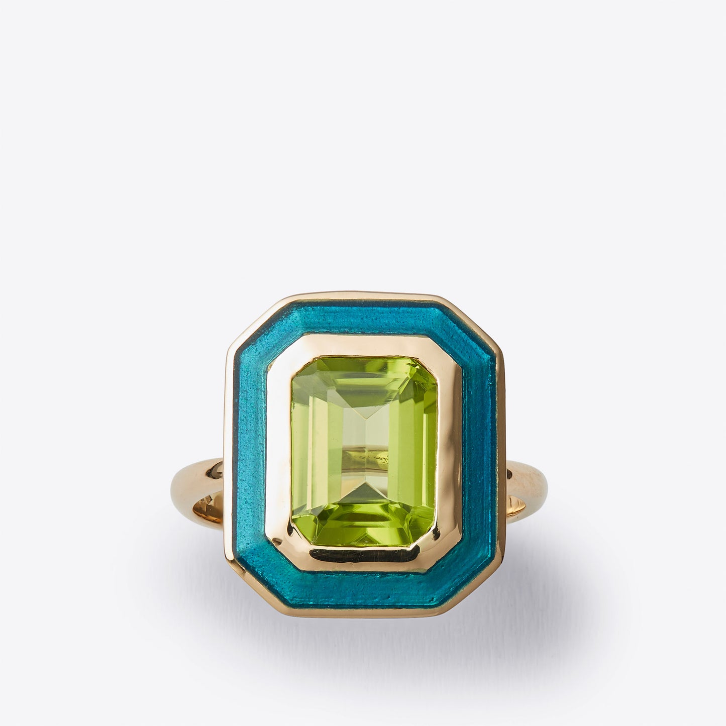 Peridot and Turquoise Aurora Ring.