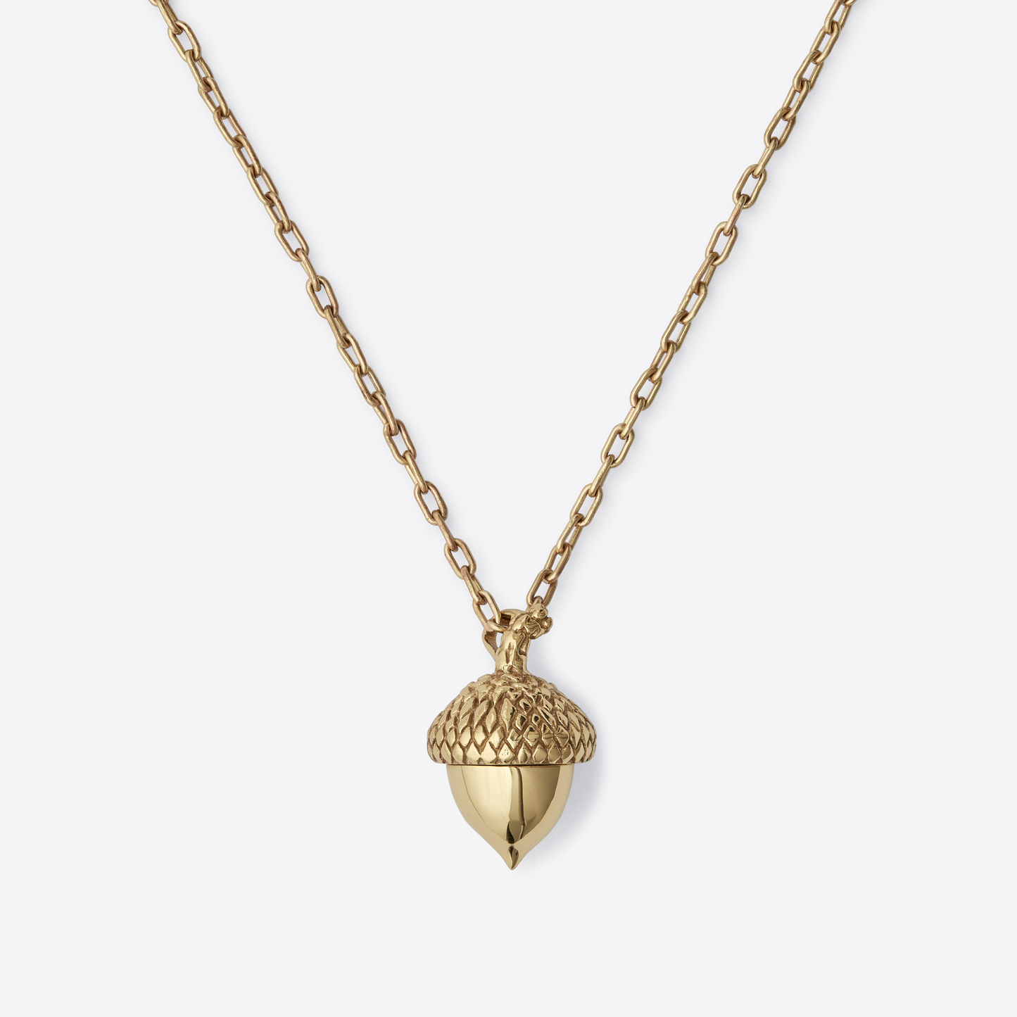 The Oak Tree Medium Brass Acorn Necklace