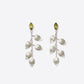 Peridot Summer Leaves Dangling Earrings