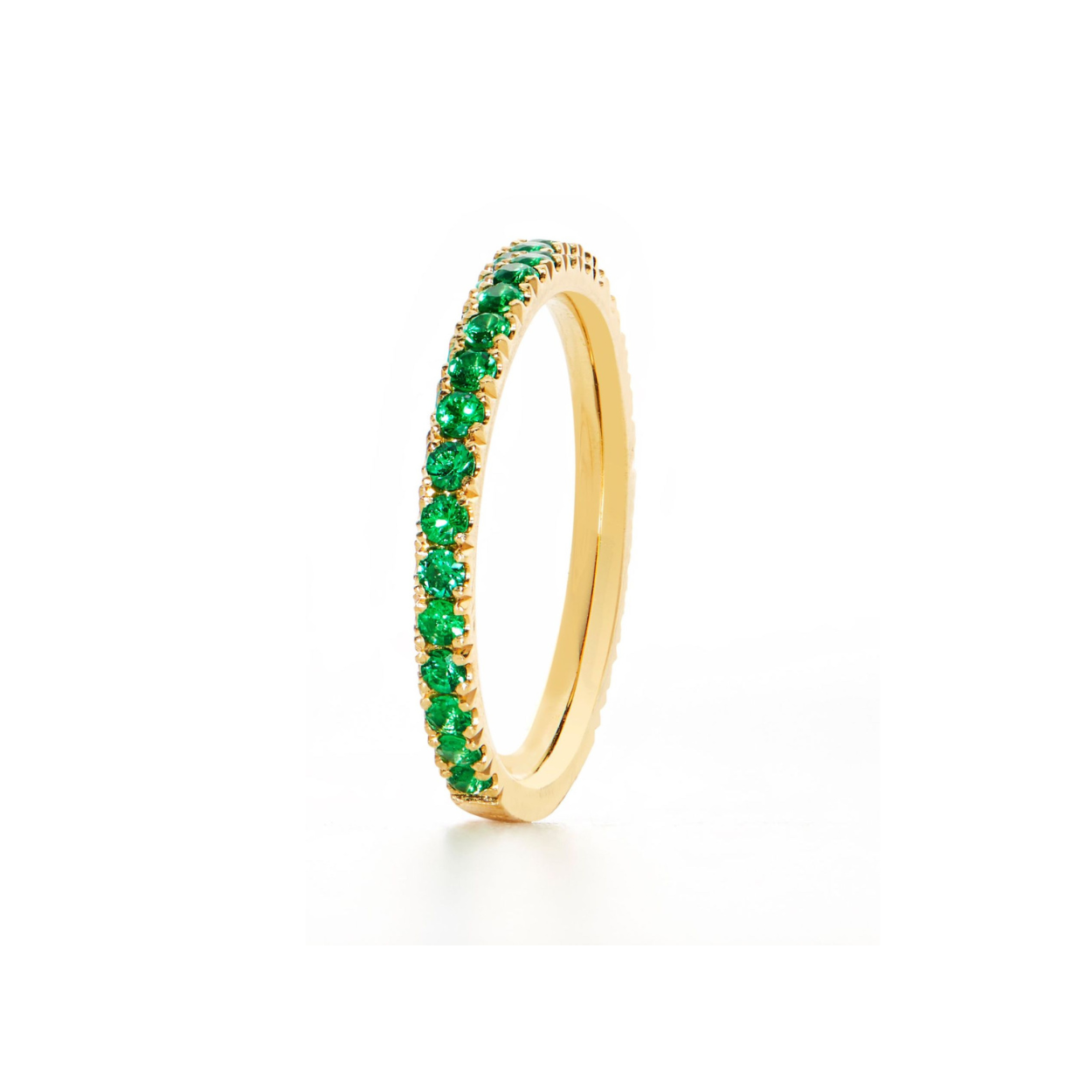 Emerald Wedding Band