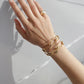 Large Gold Triangle Link Necklace or wrap Bracelet