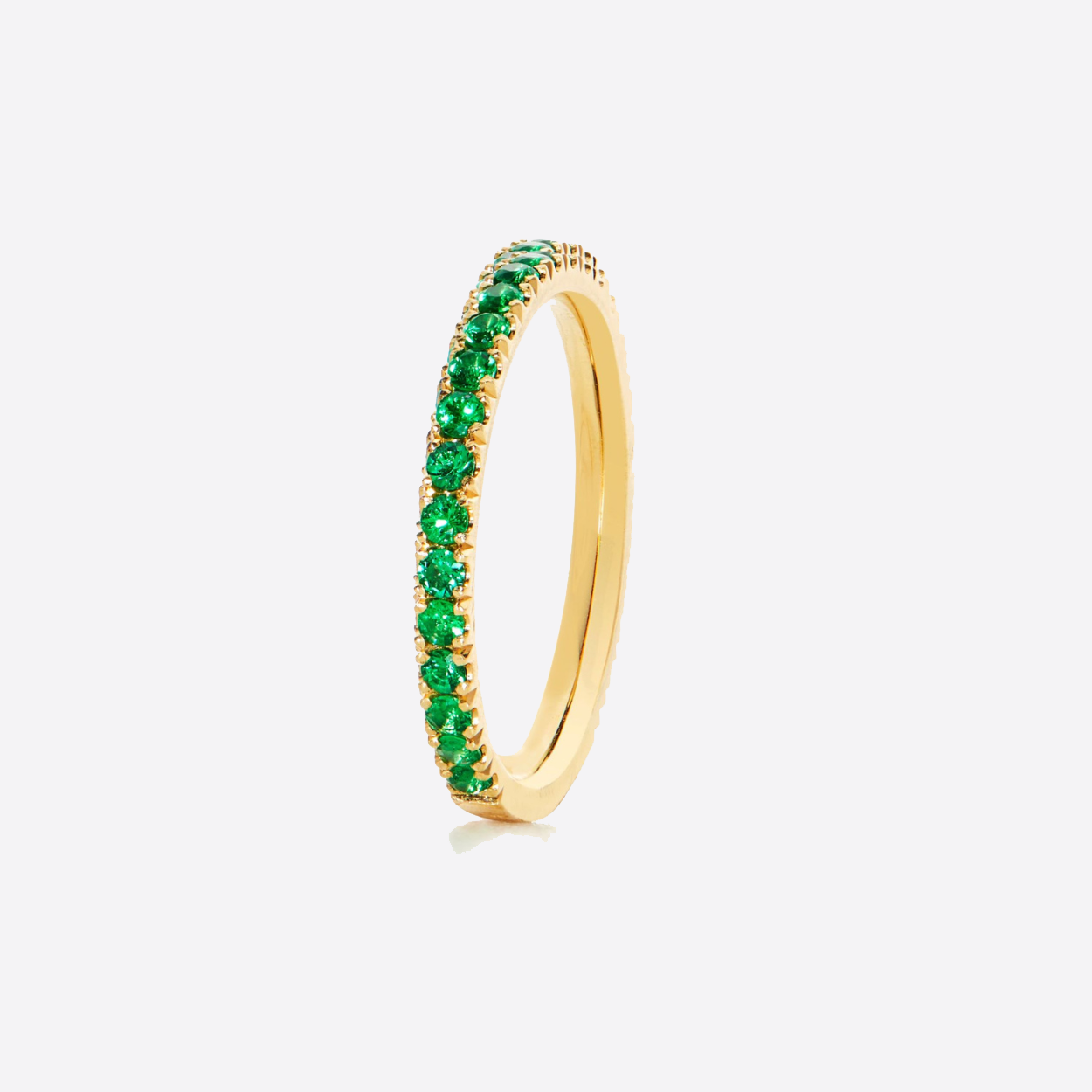 Emerald Wedding Band