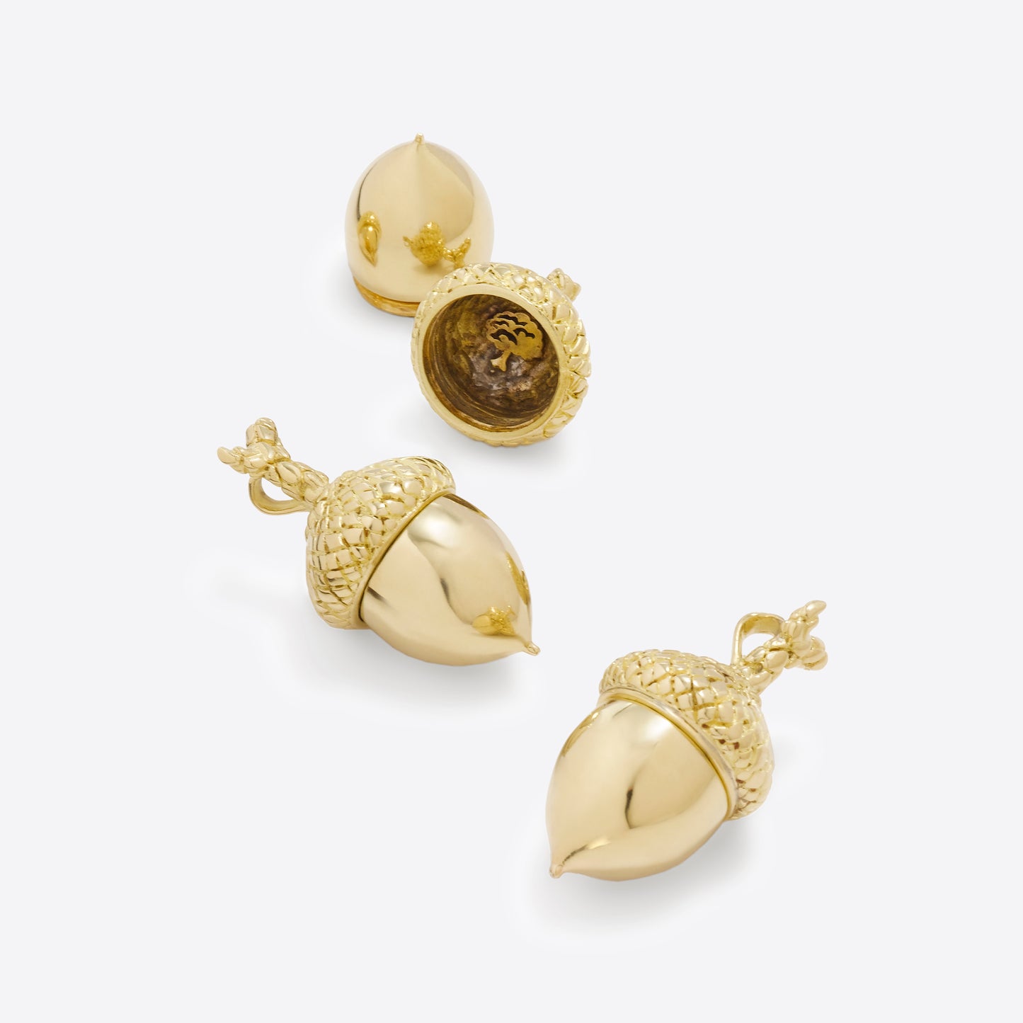 The Oak Tree Large Brass Acorn Charm