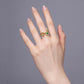 Malachite Gold Wadjet Twisted Snake Ring
