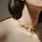 Large Gold Triangle Link Necklace or wrap Bracelet