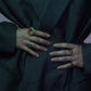 Malachite Gold Wadjet Twisted Snake Ring