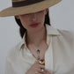 Gold Wadjet Cobra Snake and Malachite Necklace