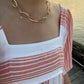 Large Gold Triangle Link Necklace or wrap Bracelet