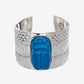 Turquoise Scarab Faience Cuff
