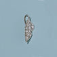 Curled Autumn Leaf Charm Sterling Silver
