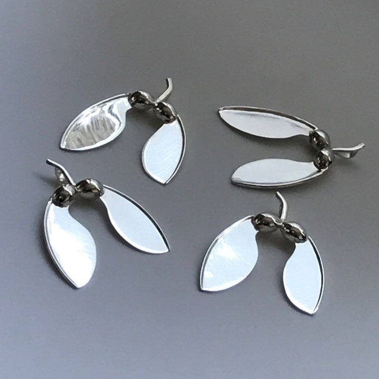 Maple Helicopter Pod Necklace in Sterling Silver