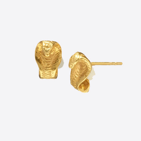 Silver Wadjet Cobra Earrings