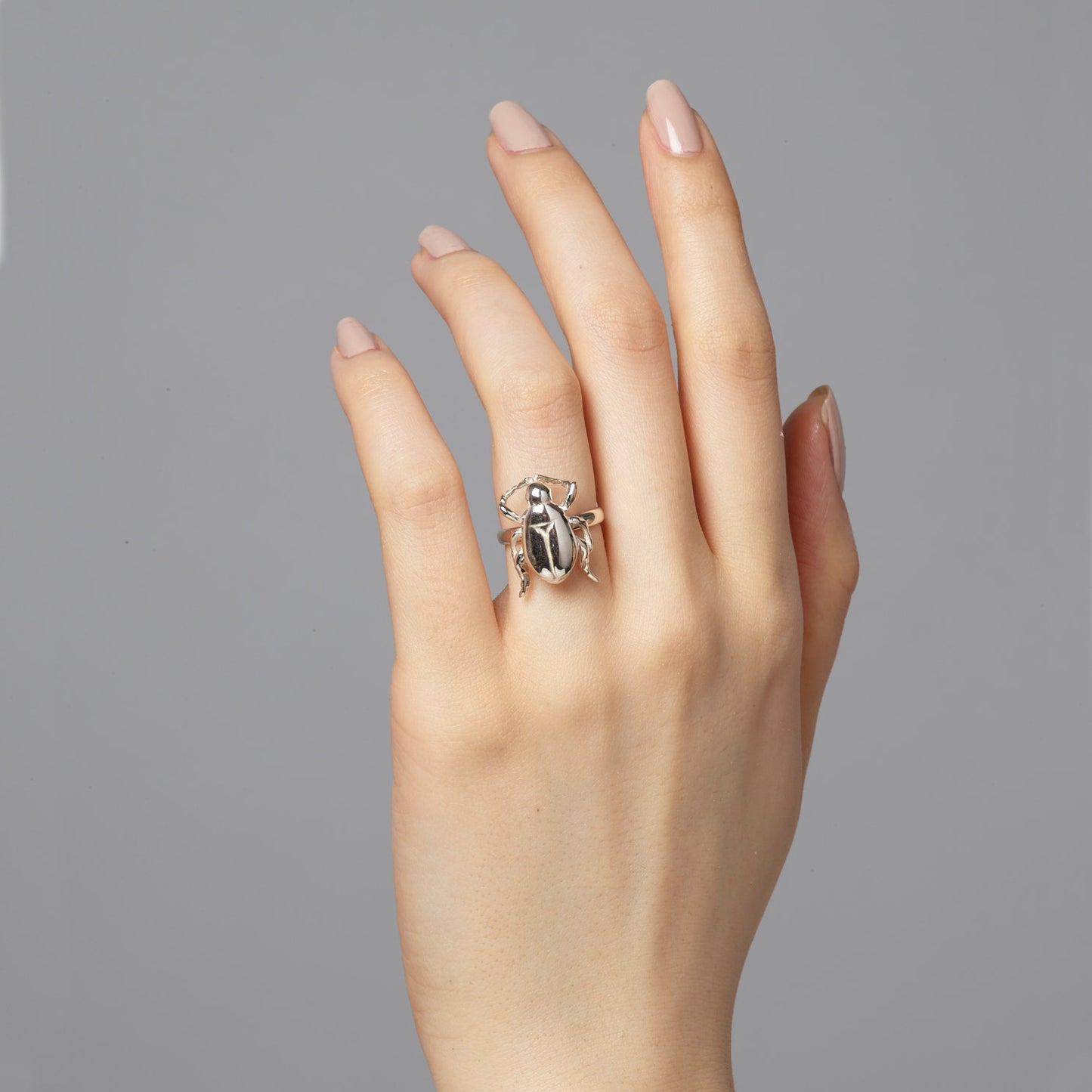 Silver Scarab Ring