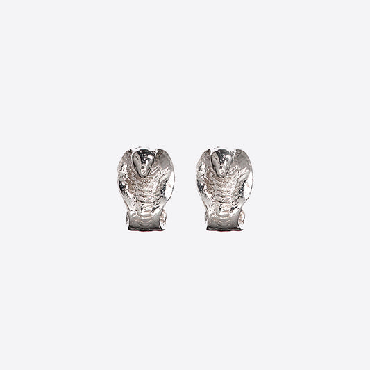 Silver Wadjet Cobra Earrings
